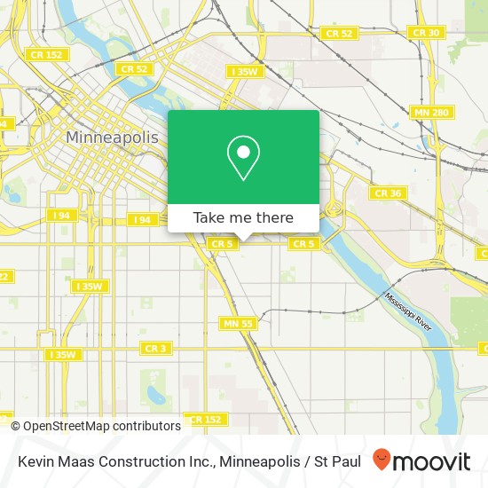 Kevin Maas Construction Inc. map