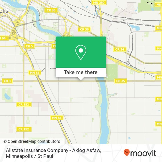 Mapa de Allstate Insurance Company - Aklog Asfaw