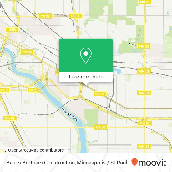 Banks Brothers Construction map