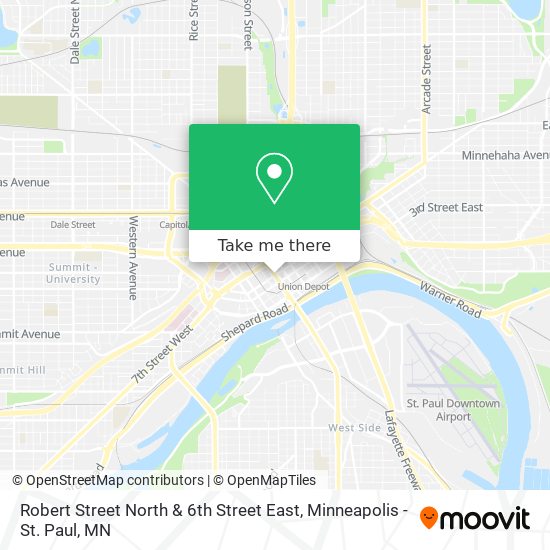 Mapa de Robert Street North & 6th Street East