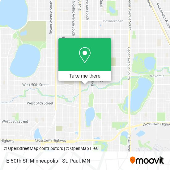 E 50th St map