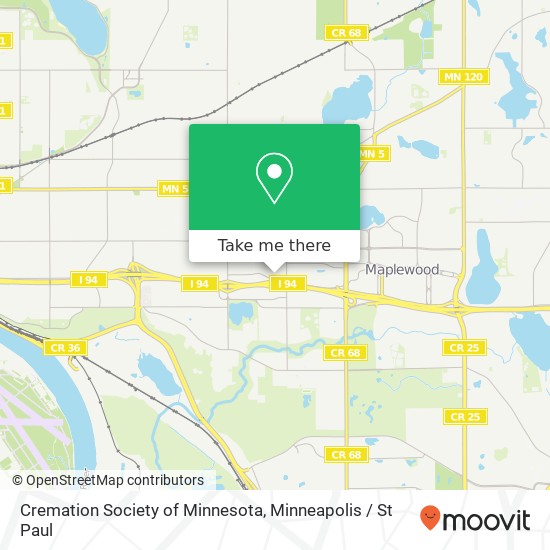 Cremation Society of Minnesota map