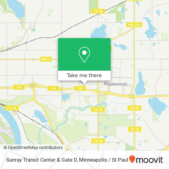 Sunray Transit Center & Gate D map