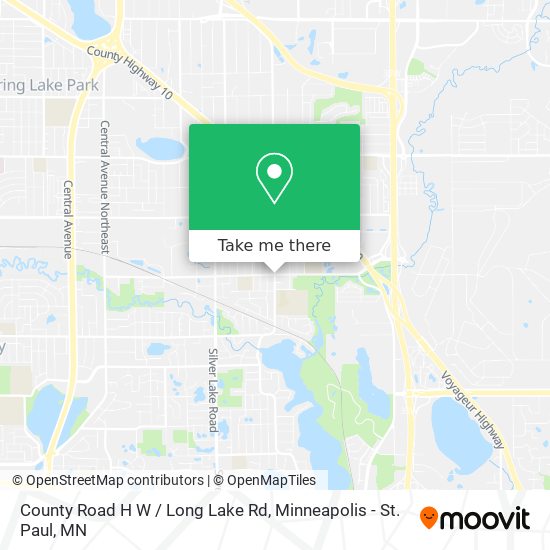 County Road H W / Long Lake Rd map