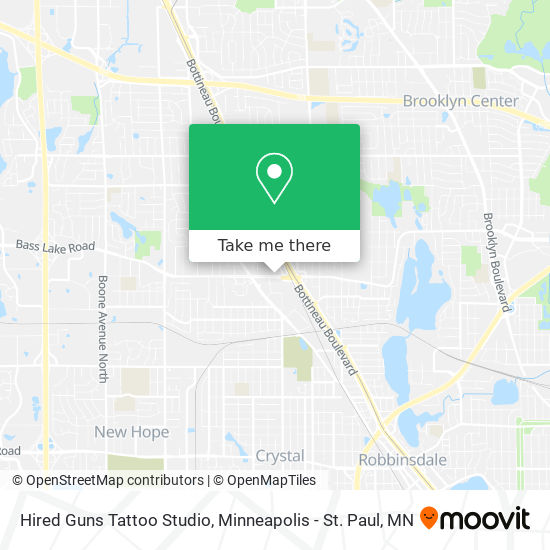 How To Get To Hired Guns Tattoo Studio In Crystal By Bus
