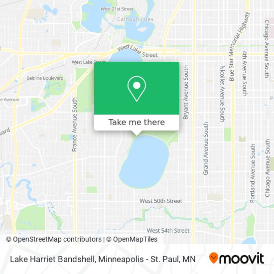 Lake Harriet Bandshell map