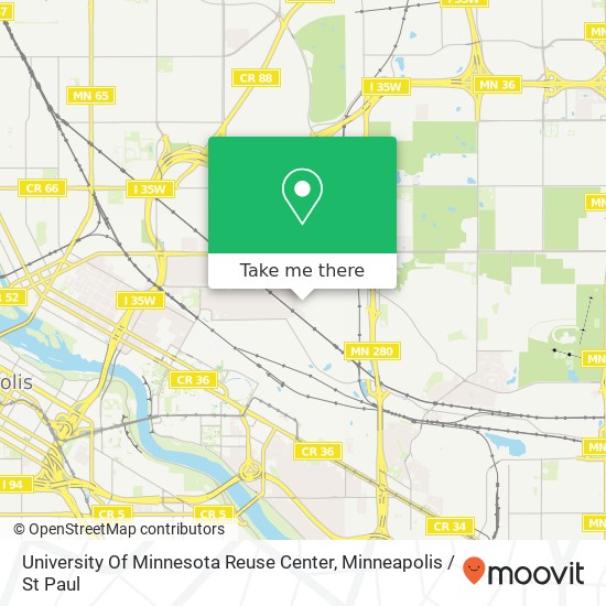 University Of Minnesota Reuse Center map