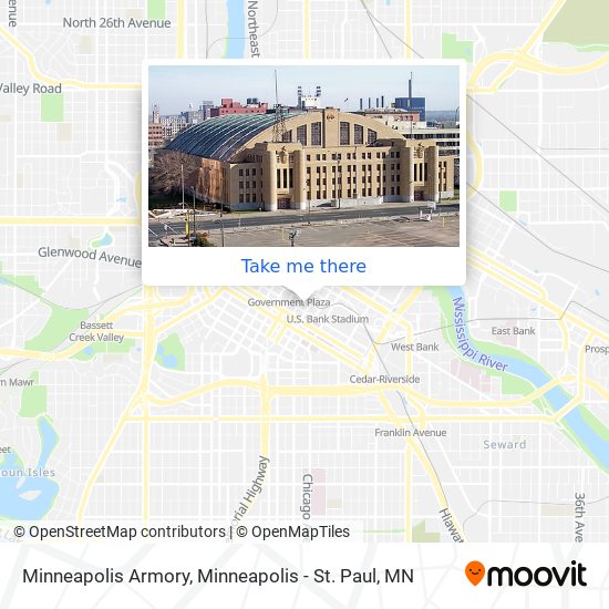 Mapa de Minneapolis Armory