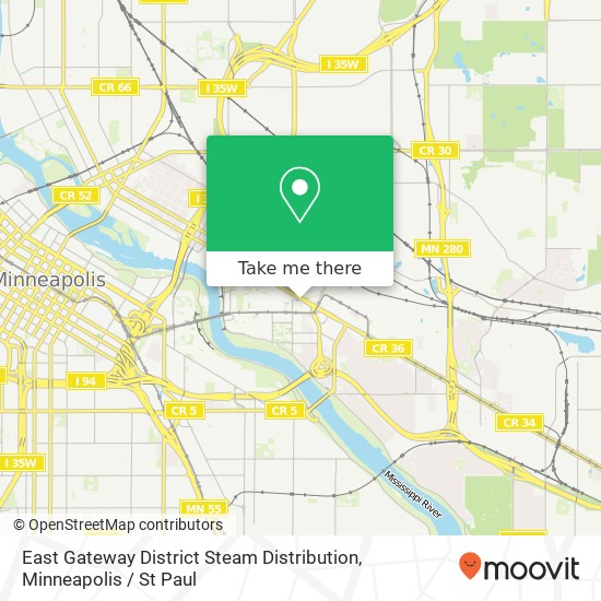 Mapa de East Gateway District Steam Distribution