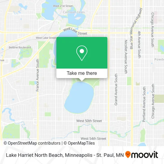 Lake Harriet North Beach map