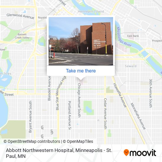 Abbott Northwestern Hospital map