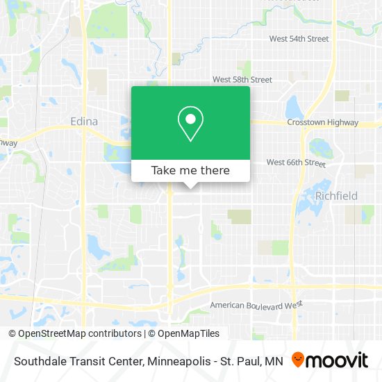 Southdale Transit Center map