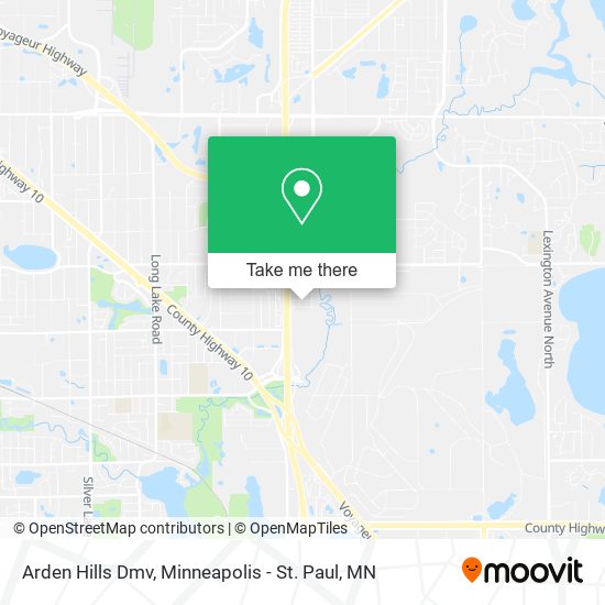 Arden Hills Dmv map