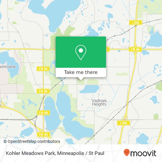 Kohler Meadows Park map