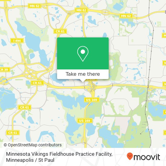 Minnesota Vikings Fieldhouse Practice Facility map