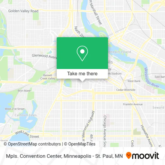 Mapa de Mpls. Convention Center