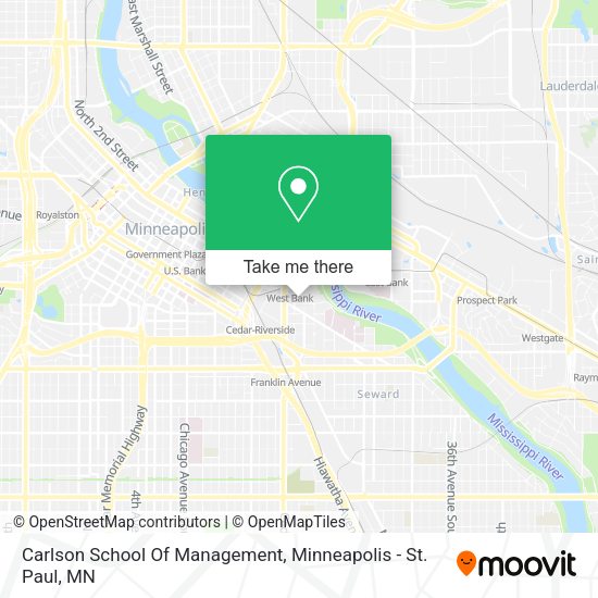 Carlson School Of Management map