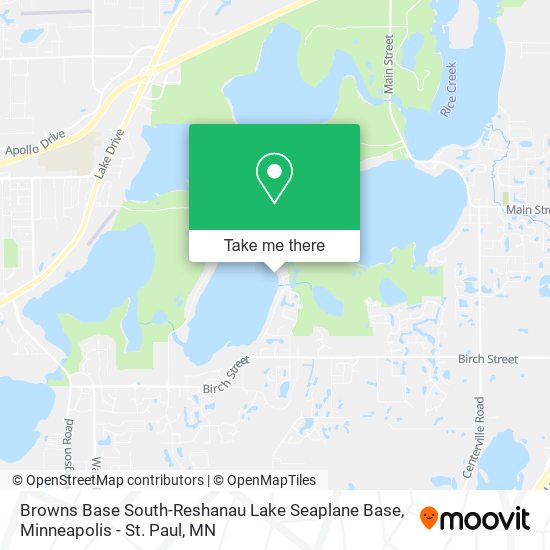 Browns Base South-Reshanau Lake Seaplane Base map