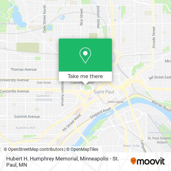 Hubert H. Humphrey Memorial map