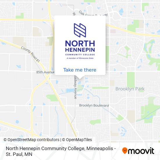 Mapa de North Hennepin Community College