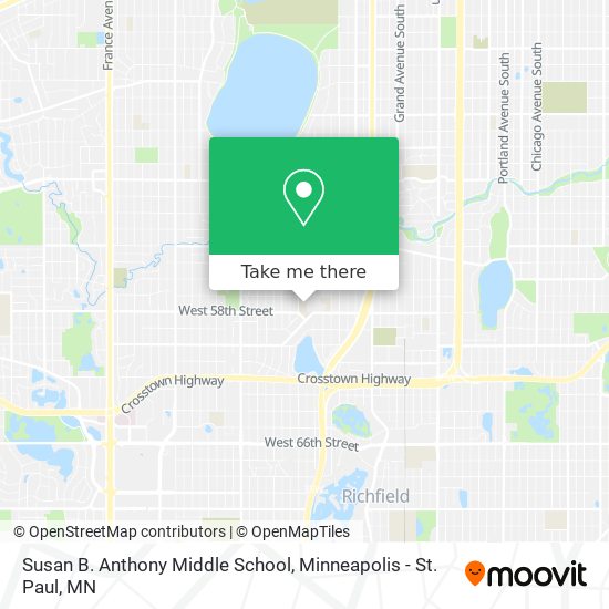 Susan B. Anthony Middle School map