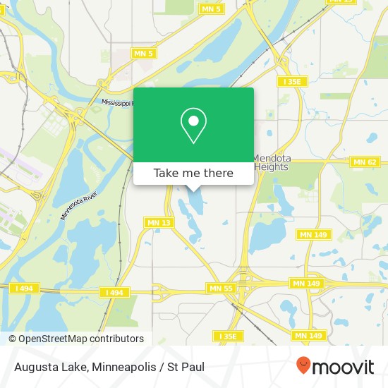 Augusta Lake map