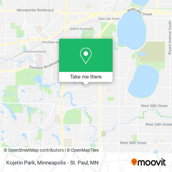Kojetin Park map