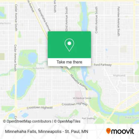 Minnehaha Falls map