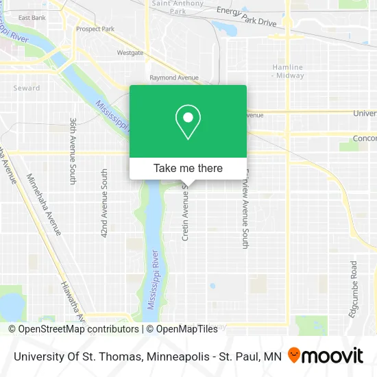 University Of St. Thomas map