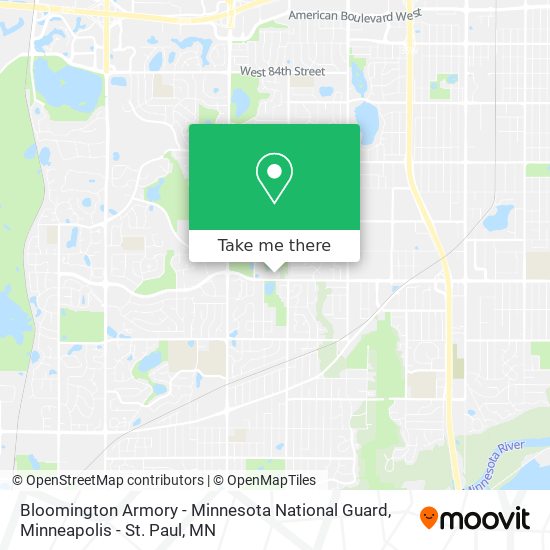 Bloomington Armory - Minnesota National Guard map