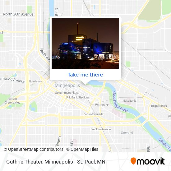 Guthrie Theater map