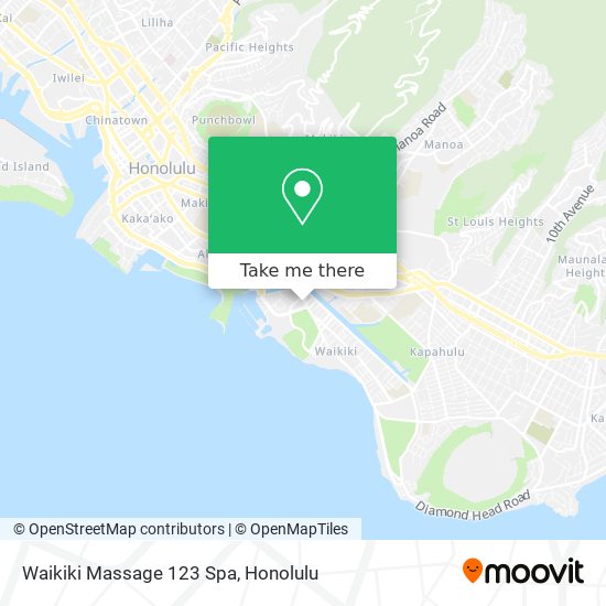 Waikiki Massage 123 Spa map
