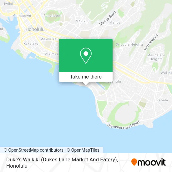 Duke's Waikiki (Dukes Lane Market And Eatery) map