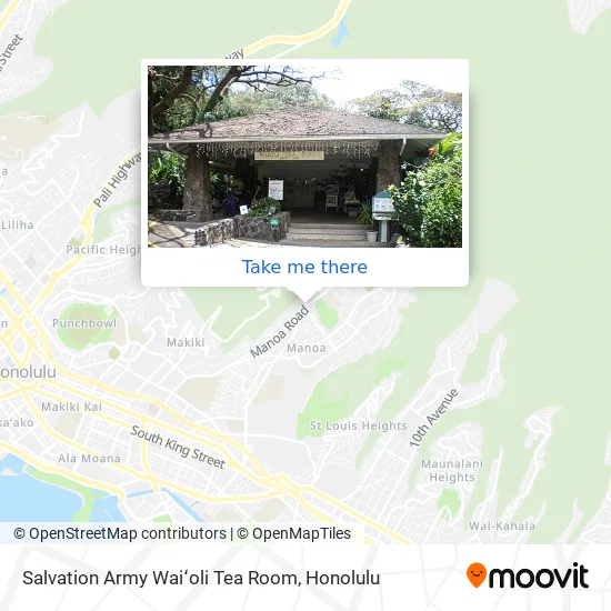 How to get to Salvation Army Waiʻoli Tea Room in Urban Honolulu by Bus?