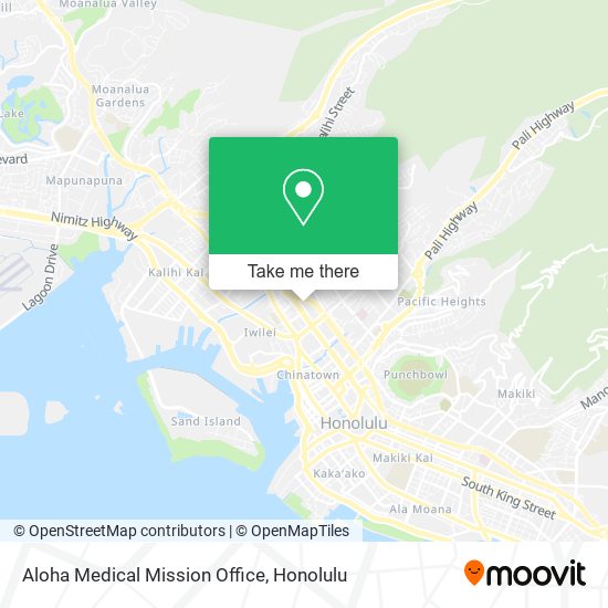 Aloha Medical Mission Office map