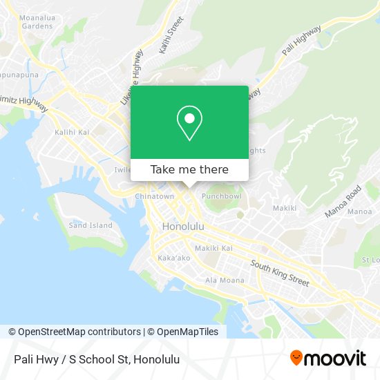 Mapa de Pali Hwy / S School St