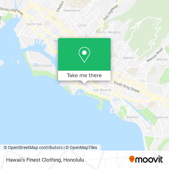 Hawaii's Finest Clothing map