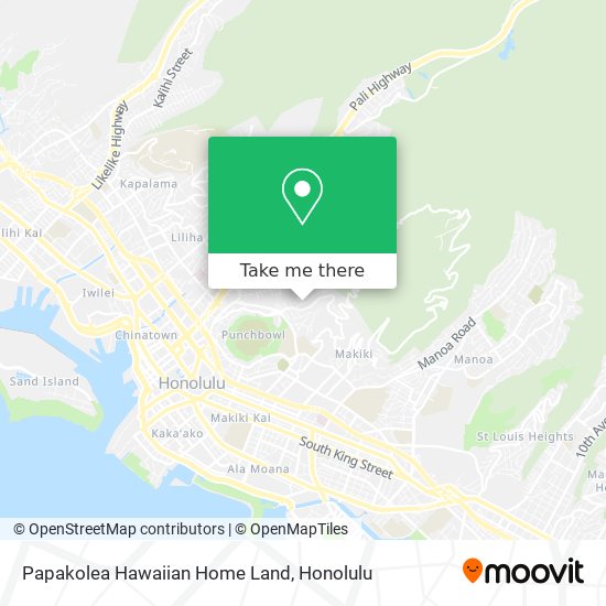 Mapa de Papakolea Hawaiian Home Land