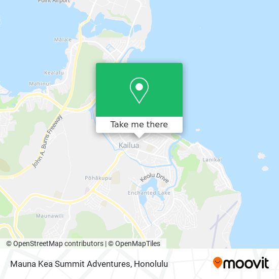 Mapa de Mauna Kea Summit Adventures