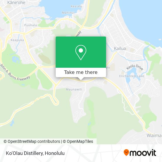 Ko'Olau Distillery map