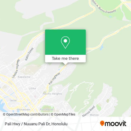 Mapa de Pali Hwy / Nuuanu Pali Dr