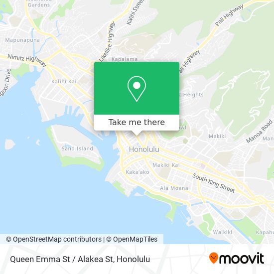 Queen Emma St / Alakea St map