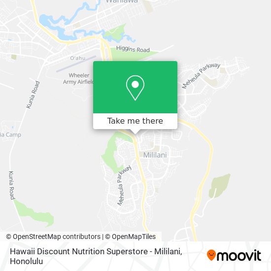Hawaii Discount Nutrition Superstore - Mililani map