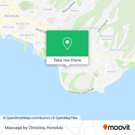 Massage by Christina map