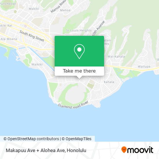 Mapa de Makapuu Ave + Alohea Ave
