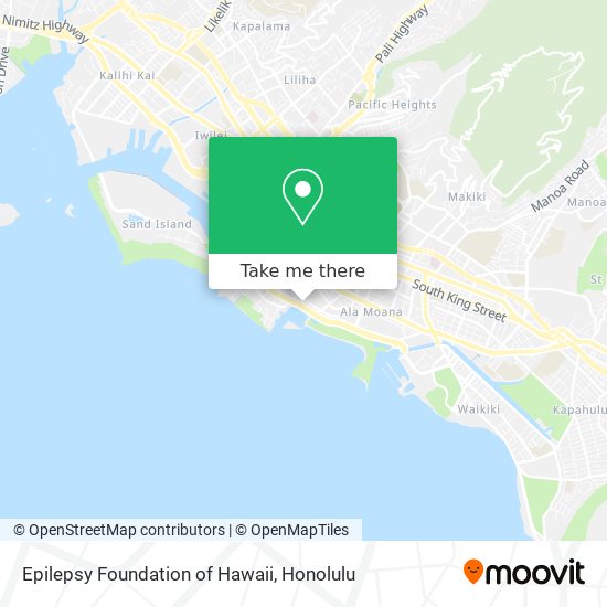 Epilepsy Foundation of Hawaii map