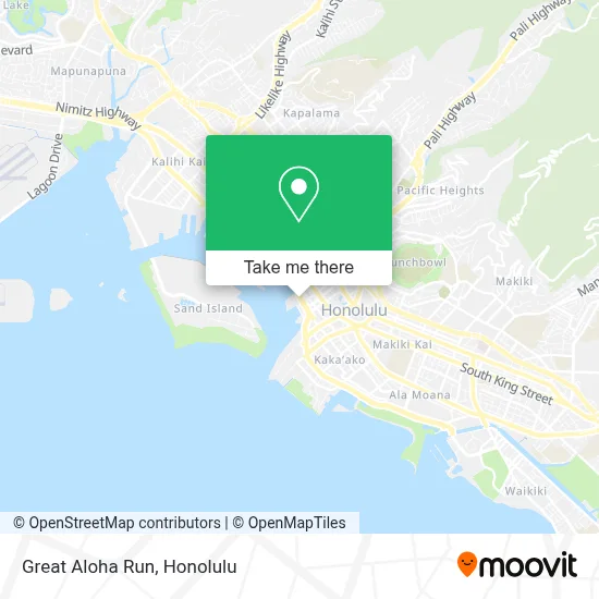 Great Aloha Run map