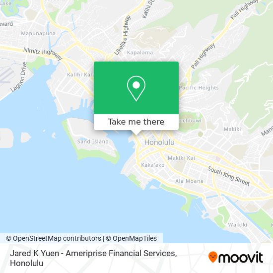 Mapa de Jared K Yuen - Ameriprise Financial Services