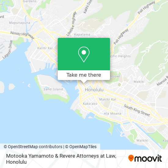 Mapa de Motooka Yamamoto & Revere Attorneys at Law