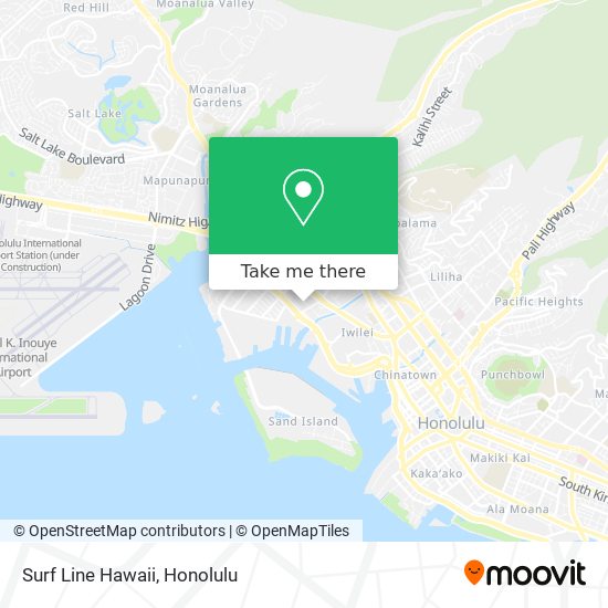 Mapa de Surf Line Hawaii
